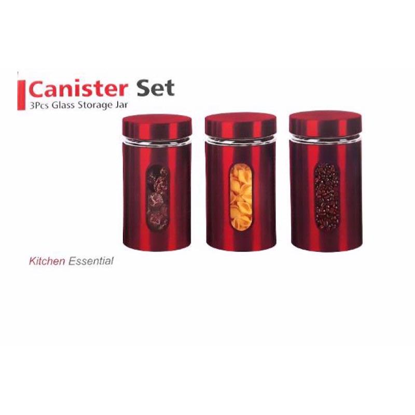 Canisters Set 3 Piece - Red