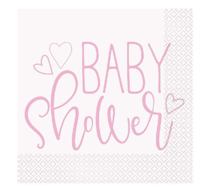Picture of PINK BABY SHOWER L/NAPKINS (Pack of 16)