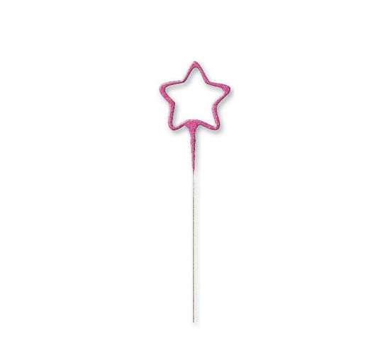 Picture of 7IN STAR SHAPE PINK GLITZ CAKE DECORATION
