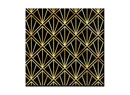 Picture of Hollywood Metallic Paper Beverage Napkins - 25cm