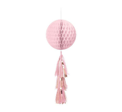 Picture of 71cm ROSE GOLD HANGING HONEYCOMB DECORATION