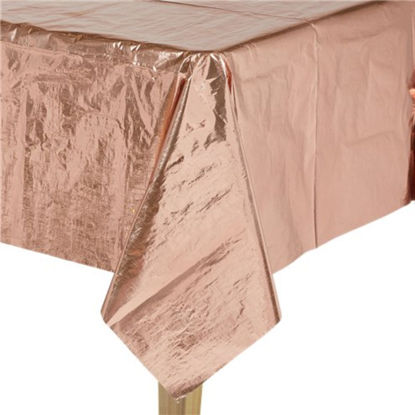 Picture of Rose Gold Metallic Paper Tablecover - 1.8m x 1.2m