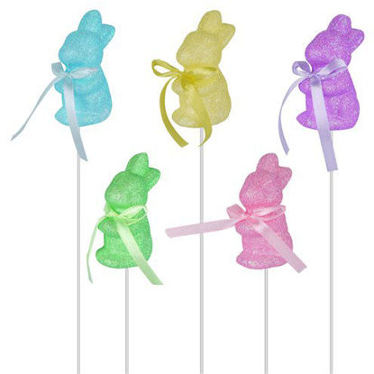 Picture of Glittery Easter Bunny Picks - 24cm