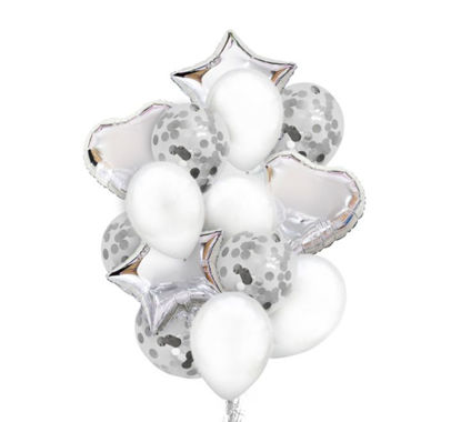 Picture of SILVER BALLOON SET (Pack of 14)