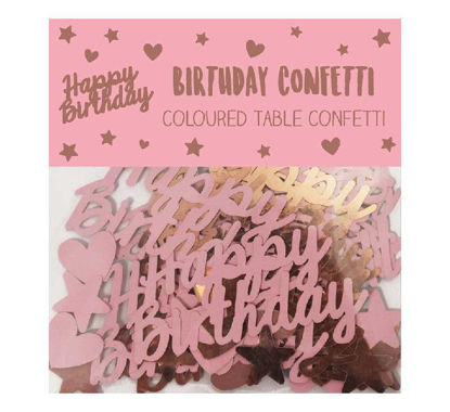 Picture of HAPPY BIRTHDAY ROSE GOLD PAPER CONFETTI