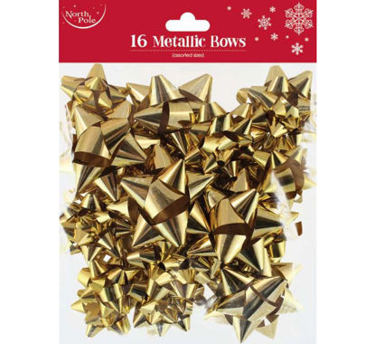 Picture of GOLD METALLIC BOWS (Pack of 16)