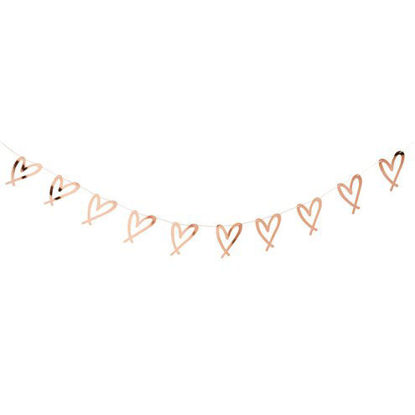 Picture of She Said Yaaas Rose Gold Heart Garland - 2m
