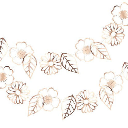 Picture of Ditsy Floral Rose Gold Foiled Flower Garland - 3m