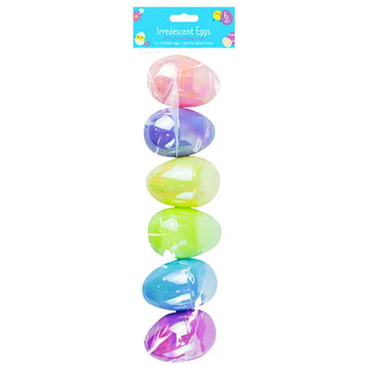 Picture of EASTER IRIDESCENT FILLABLE EGGS 6PACK