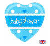 Picture of 18IN BABY SHOWER BLUE HEART HOLO FOIL BALLOON