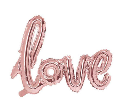 Picture of ROSE GOLD PHRASE LOVE AIR FILL FOIL BALLOON