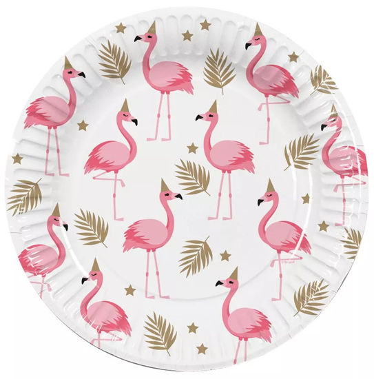 Picture of Flamingo Paper Plates - 23cm