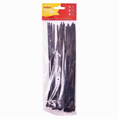 Picture of AMTECH CABLE TIES 30PC BLACK