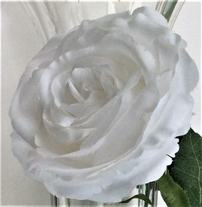 Picture of BLOOMING ROSE STEM 10CM WHITE