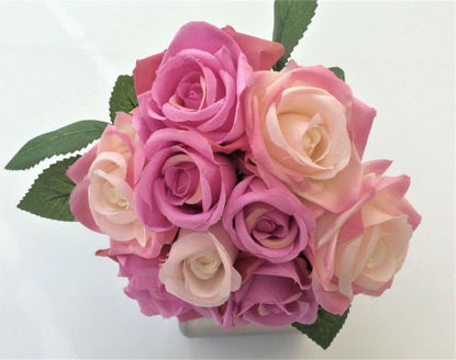 Picture of ROSE SILK HAND TIED PINK MIX
