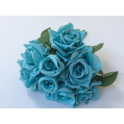 Picture of ROSE SILK HAND TIED WEDGEWOOD BLUE