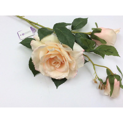 Picture of TRIPLE OPEN ROSE SPRAY PEACH