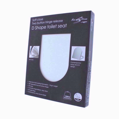Picture of AQUALONA THERMO PLAST TOILET SEAT D SHAPE