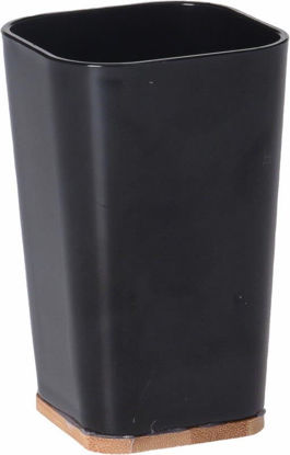 Picture of BATHROOM CUP PLASTIC BAMBOO BLACK