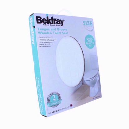 Picture of BELDRAY TONGUE TOILET SEAT WHITE
