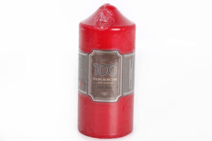 Picture of CANDLE PILLAR CANDLE RED 100HR