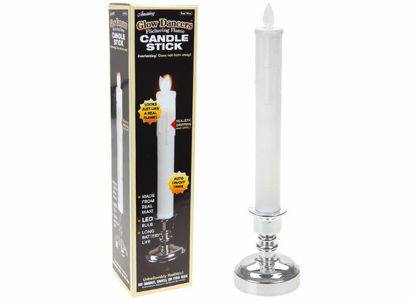 Picture of DANCING WAX DRIP CANDLE+ HOLDER IVORY D000