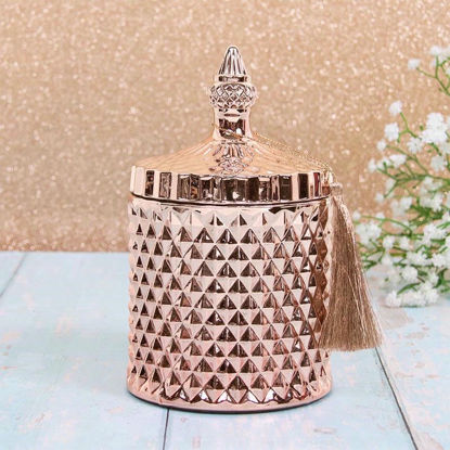 Picture of DESIRE CANDLE JAR ROSE GOLD BLOSS & HON LARGE