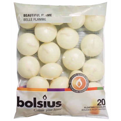 Picture of BOLSIUS 20 FLOATING TEALIGHTS IVORY