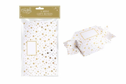 Picture of CHRISTMAS MINI GIFT BOX CRACKER GOLD