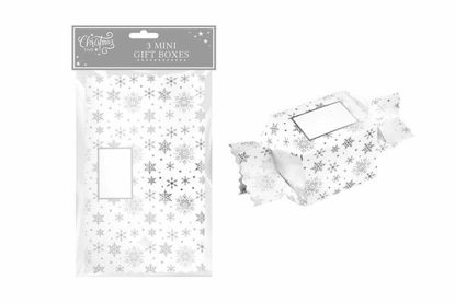 Picture of CHRISTMAS MINI GIFT BOX CRACKER SILVER
