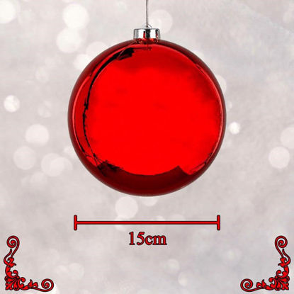 Picture of BAUBLES 15CM RED