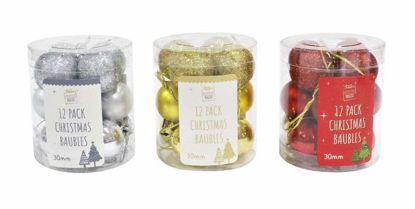 Picture of FESTIVE MAGIC BAUBLES 30MM 12PCS