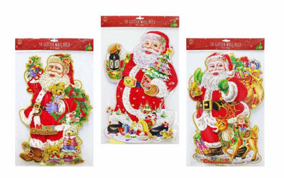 Picture of FESTIVE MAGIC PLAQUE 3D GLITTER SANTA