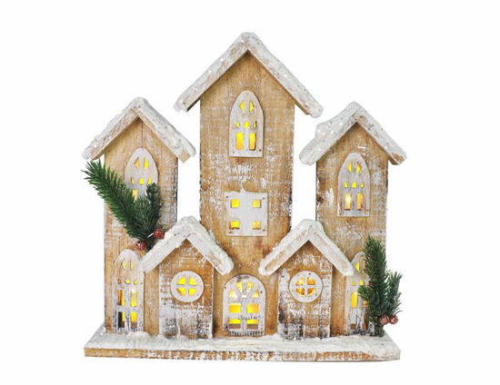 Picture of FESTIVE MAGIC SNOWY HOUSE FACADE