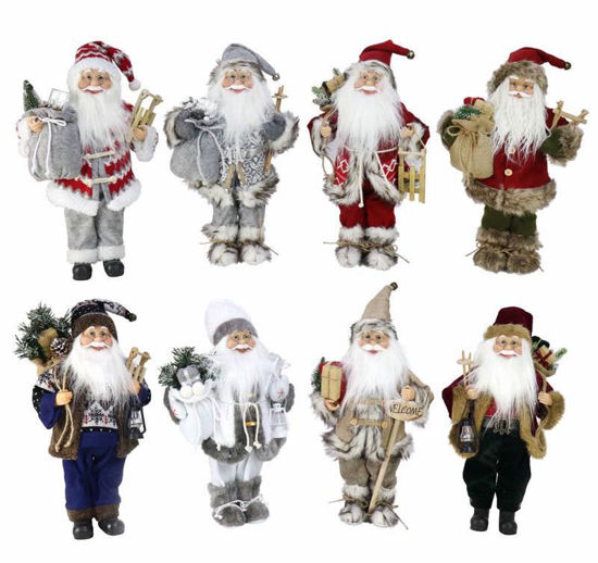 Picture of FESTIVE MAGIC VINTAGE SANTA FIGURINES DELUXE