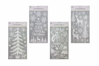 Picture of FESTIVE MAGIC WINDOW CLING WHITE GLITTER