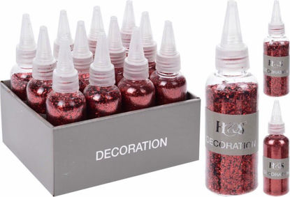 Picture of GLITTERS RED IN BOTTLE 40GR