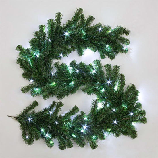 Picture of PRELIT ALASKAN GREEN GARLAND B/O 2M