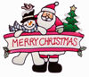 Picture of PREMIER WINDOW CLING SANTA/SNOWMAN