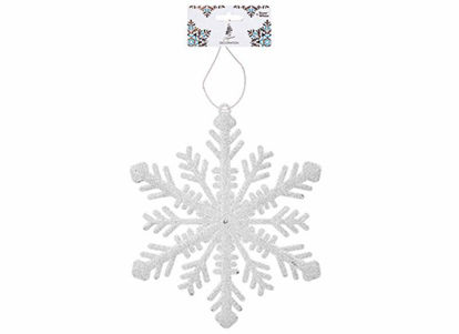Picture of SNOW WHITE ACRYLIC SNOWFLAKE SILVER 30CM