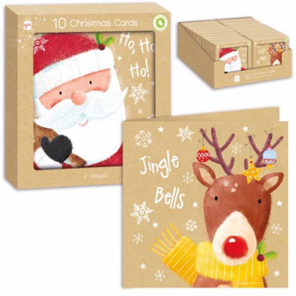 Picture of GIFTMAKER CARDS SQUARE 10 KRAFT CHARACTER