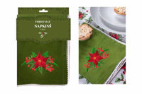 Picture of CHRISTMAS HOLLY NAPKIN SET 4