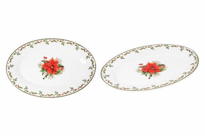 Picture of CHRISTMAS HOLLY16INCH SERVING PLATE