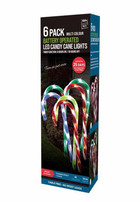 Picture of FESTIVE MAGIC LED TIMER CANDY CANE PATH LIGHT