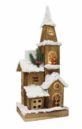 Picture of FESTIVE MAGIC LIGHT UP CHURCH 46CM SNOWY