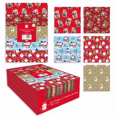 Picture of GIFTMAKER WRAP XMAS 10 SHEETS FLAT PACK