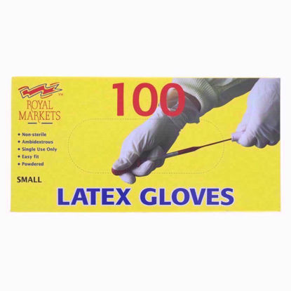 Picture of ROYAL LATEX POWDERED100 GLOVES SMALL