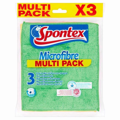 Picture of SPONTEX 3 MICROFIBRE PAD MULTI PACK
