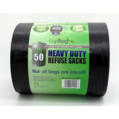 Picture of ECOBAG BLACK HEAVY DUTY 50 BAG 50LTR