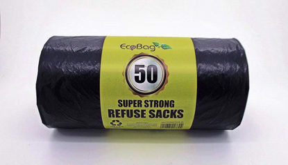 Picture of ECOBAG BLACK SUPERSTRONG 50 BAGS 90 LTR